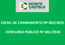 EDITAL DE CHAMAMENTO 002/2025